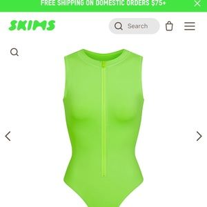 SKIMS Swim Zip Front One Piece NWT